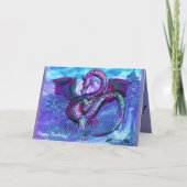 Dragon Reptile Monster Beast Blessday Kaart (Voorkant)