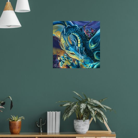 Dragon Rider schilderde kunst Poster (Woonkamer 1)