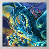 Dragon Rider schilderde kunst Poster (Voorkant)