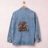 Dragon Rijden op een Motorcycle Denim Jacket (Hangar)
