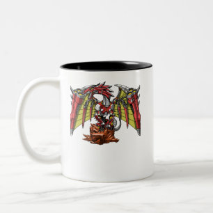 Dragon Robot Fantasy Futuristic Machine Tweekleurige Koffiemok