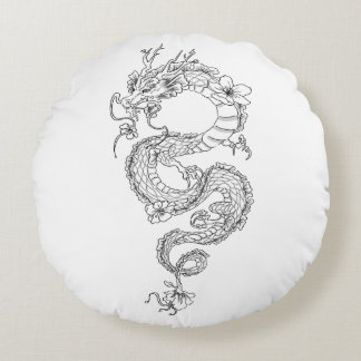 Dragon Rond Kussen