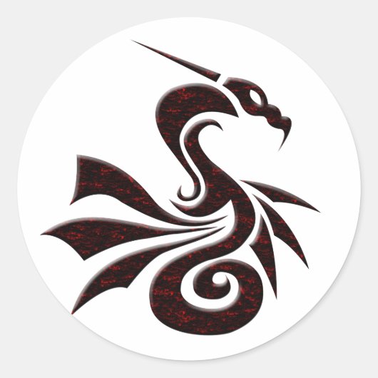 Dragon Ronde Sticker (Voorkant)