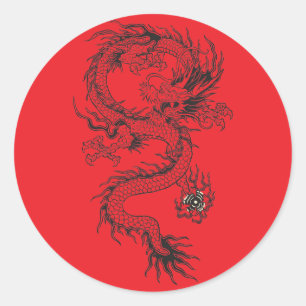 Dragon Ronde Sticker