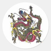 Dragon Ronde Sticker (Voorkant)