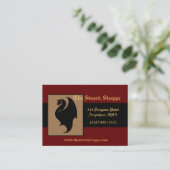 Dragon Rood en zwart Visitekaartje (Staand voorkant)