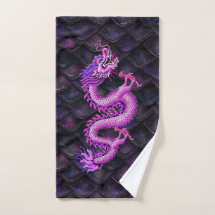 Dragon rose pour la serviette de canotage de