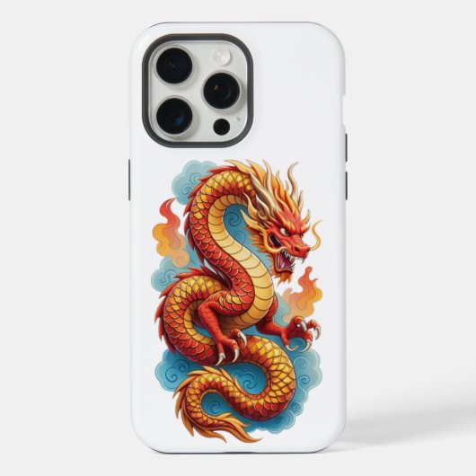 Dragon Rouge Chinois Illustration Fougueuse-67561 (Verso)
