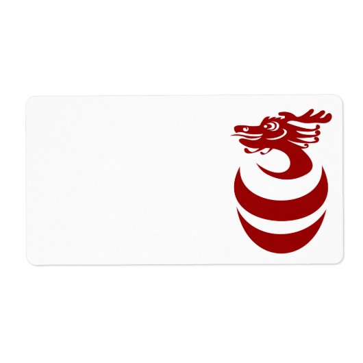 Dragon rouge en Étiquette d'oeufs (Devant)