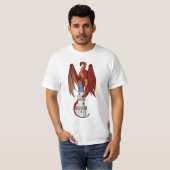Dragon rouge sur T-shirt blanc (Devant entier)