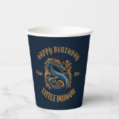 Dragon Royal Blue verjaardagsfeestje Papieren Bekers (Voorkant)