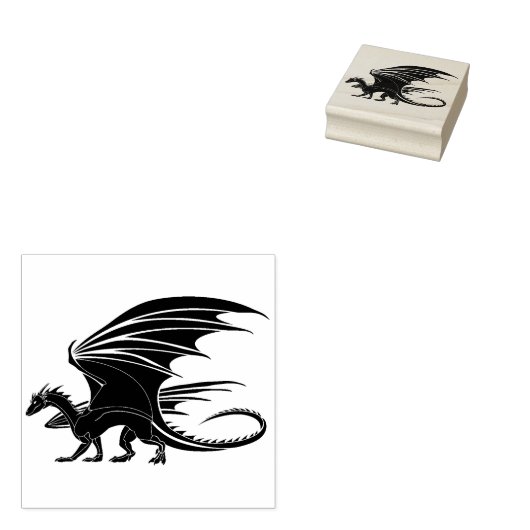 Dragon Rubberstempel (Gestempeld)