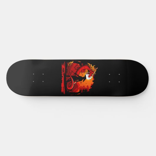 Dragon Samurai Skateboard Deck (Horizontaal)