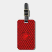Dragon Scale Armor Crimson Red Monogram Bagagelabel (Voorkant verticaal)