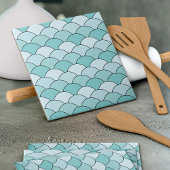 Dragon Scales, Fans, Waves, Seigaiha, Blue Tegeltje