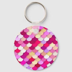 "Dragon Scales" — magenta, roze en goud Sleutelhanger