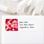 "Dragon Scales" — magenta, warm roze en perzik Etiket (Insitu)