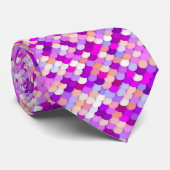 "Dragon Scales" — paars, warm roze en perzik Stropdas (Opgerold)