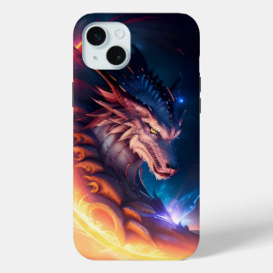 Dragon Scape Fire Night iPhone 15 Mini Hoesje