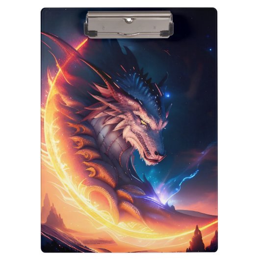 Dragon Scape Fire Night Klembord (Voorkant)