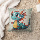 Dragon schattige stippen kussen (Deken)