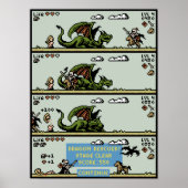 Dragon Secourt Jeu Pixel Art Poster (Devant)