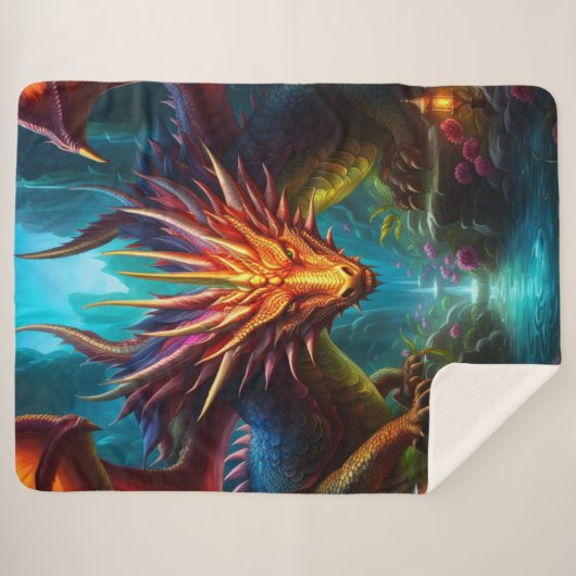 Dragon Sherpa Deken (Voorkant (horizontaal))