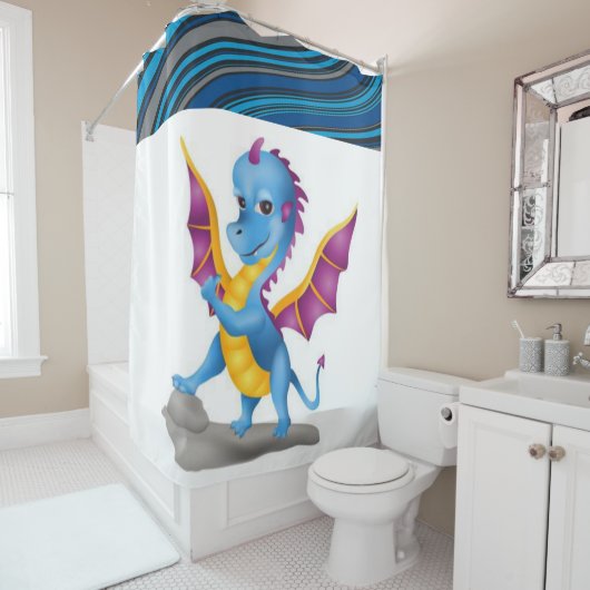 Dragon Shower Curtain Douchegordijn (In situ)