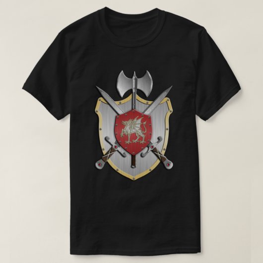 Dragon Sigil Heraldry Crest T-shirt (Design voorkant)