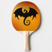 Dragon Silhouette Ping Pong Paddle Tafeltennisbatje (Voorkant)