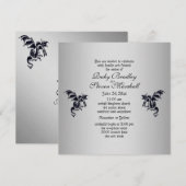 Dragon Silver Wedding Uitnodiging (Voorkant / Achterkant)