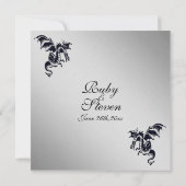 Dragon Silver Wedding Uitnodiging (Achterkant)