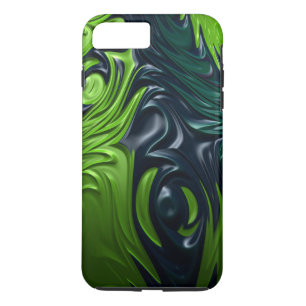 Dragon Skin Blue Green Armour Style Fractal Art iPhone 8 Plus / 7 Plus Hoesje