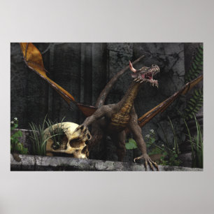 Dragon Skull-standaard Poster