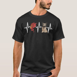 Dragon Skye Terrier Heartbeat Hondenliefhebber T-shirt