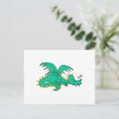 Dragon Slaping Briefkaart (Staand voorkant)