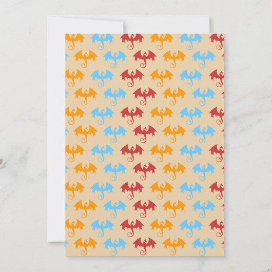 Dragon Slayer Knight Boy Verjaardagsfeestje Kaart (Achterkant)