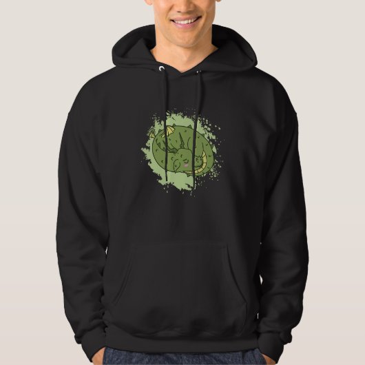 Dragon sleeping cute Fantasy Animal Hoodie (Voorkant)
