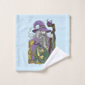 Dragon Sorcier Celtique Fantastique Violet (Gant de toilette)