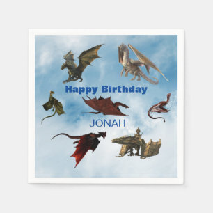 Dragon Species Fun Fantasy Personalized Birthday N Servet