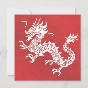 Dragon Spirit Animal Totem Emblem Kaart