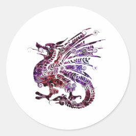 Dragon Spirit Animal Totem Emblem Ronde Sticker