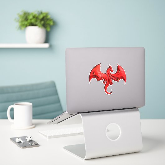 Dragon Sticker (Laptop op bureau)