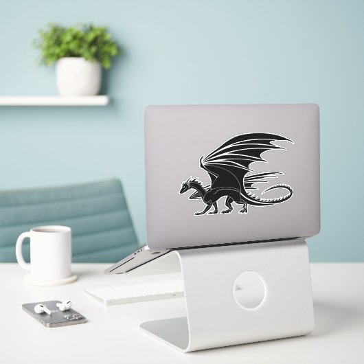 DRAGON STICKER (Laptop op bureau)