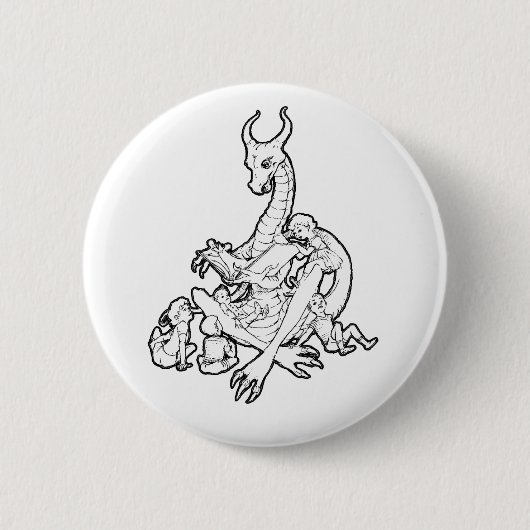 Dragon Storytime Ronde Button 5,7 Cm (Voorkant)