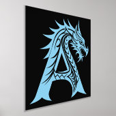 Dragon Style Letter A, Dragon Alphabet, Monogram Folie Afdrukken (Laagn)