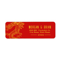 Dragon Style voorgeadresseerd goud + rood