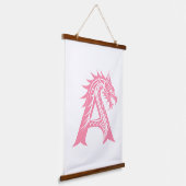Dragon Styled Letter A, Dragon Alphabet, Monogram Hangend Wandkleed (Gebogen)