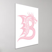 Dragon Styled Letter B, Dragon Alphabet, Monogram Folie Afdrukken (Laagn)