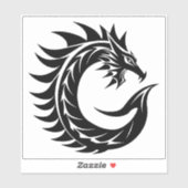 Dragon Styled Letter C, Dragon Alphabet, Monogram Sticker (Vel)